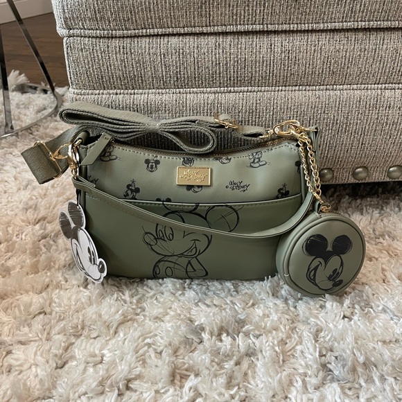 Disney Handbags - DISNEY MICKEY MOUSE green purse with coin pouch exclusive primark bag